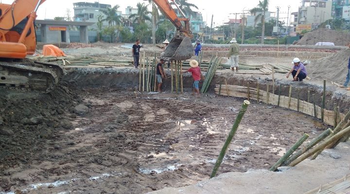 quy trình xây dựng bể bơi