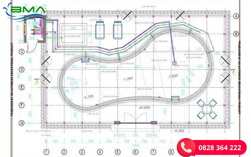 Bản Vẽ Thiết Kế Bể Bơi
