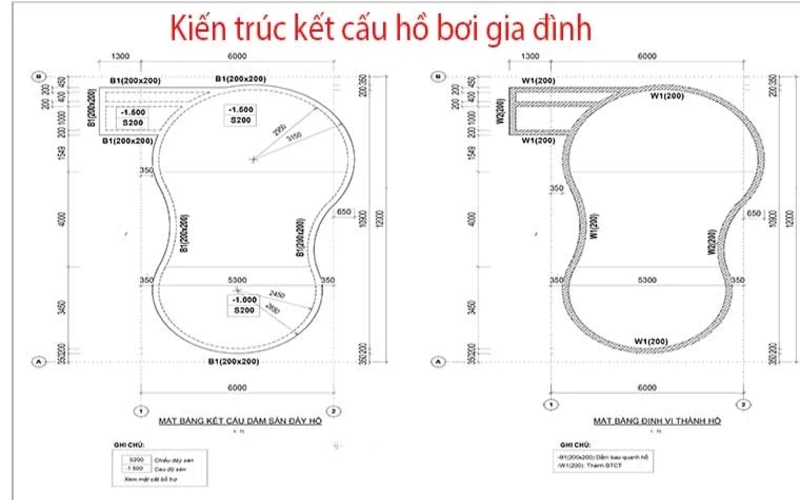 Bản vễ bể bơi gia đình