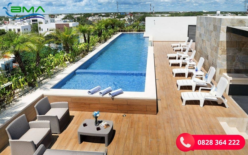 Bể Bơi Sân Thượng Tối Giản Bể Bơi Sân Thượng Tối Giản