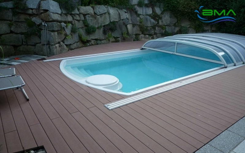 Gạch Giả Gỗ Ốp Lối Đi Bể Bơi Gạch Giả Gỗ Ốp Lối Đi Bể Bơi