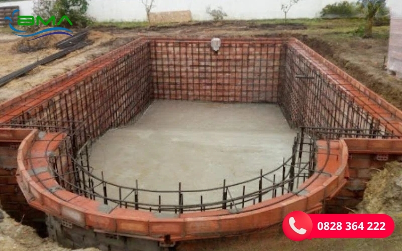Quy Trình Xây Bể Bơi Bằng Gạch