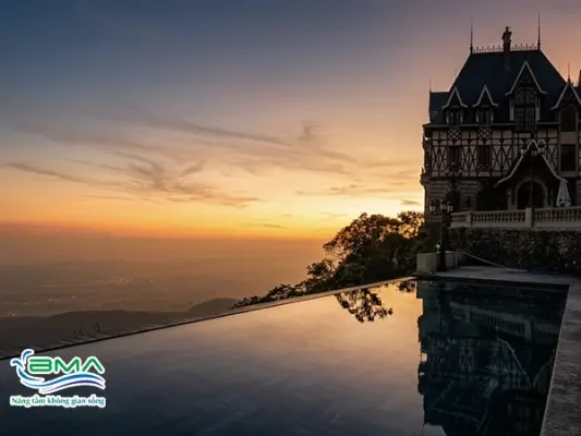 Hoàn thiện bể bơi Lâu Đài Tam Đảo