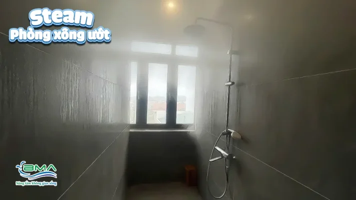 Phòng xông ướt tại biệt thự Mr.Hùng - Hải Dương