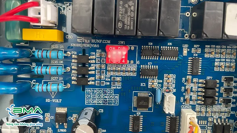 Lỗi cảm biến & bo mạch máy bơm nhiệt