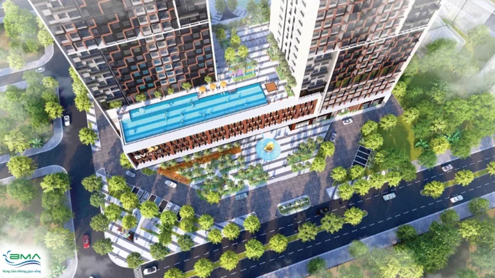khu bể bơi BV Diamond Hill trên tầng 6